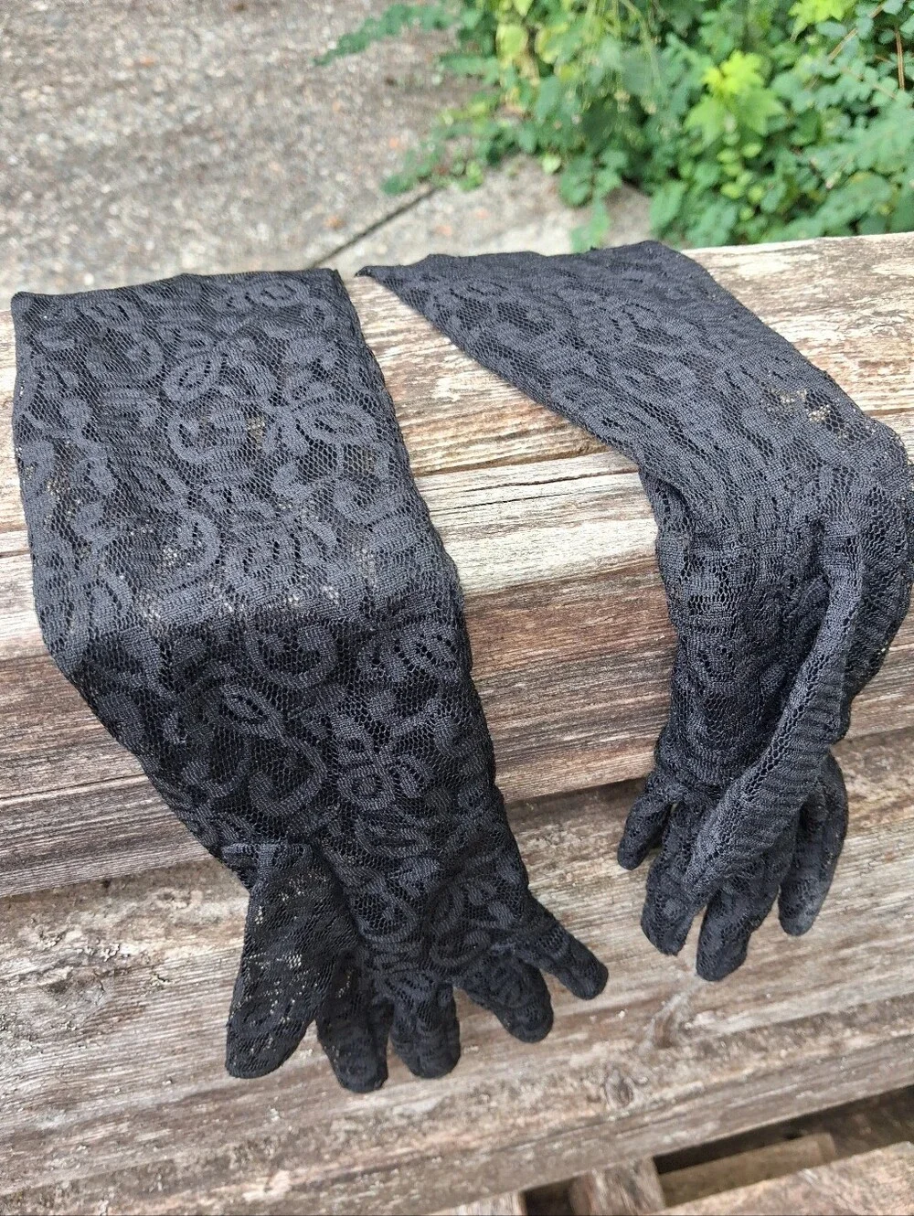 long lace gloves, s/m
